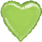  Standard Heart Metallic Lime Green 