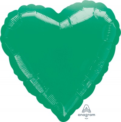 Standard Heart Metallic Green