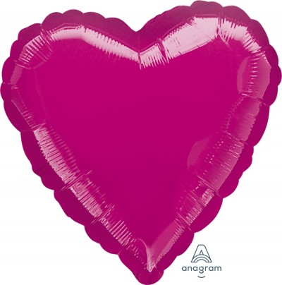  Standard Heart Metallic Fuchsia 