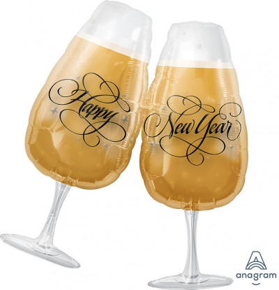 SuperShape New Years Toasting Glasses