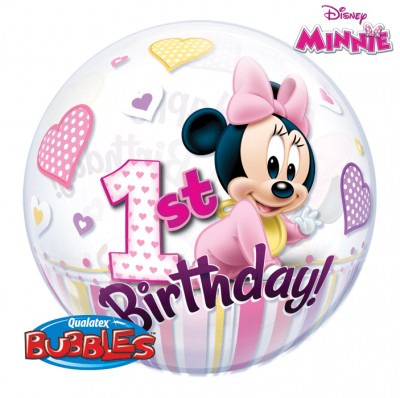 Bubble 22" Minnie Mouse 1st Birthday