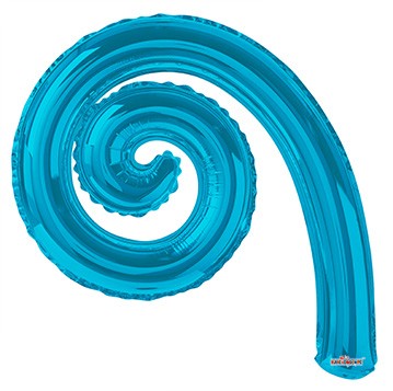 AirFilled 14" SC Kurly Spiral Turquoise Blue