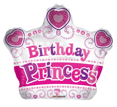 12" PR Birthday Princess Crown Shape