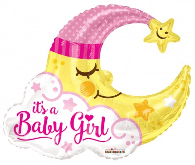 36" SP: PR BABY GIRL MOON SHAPE GB