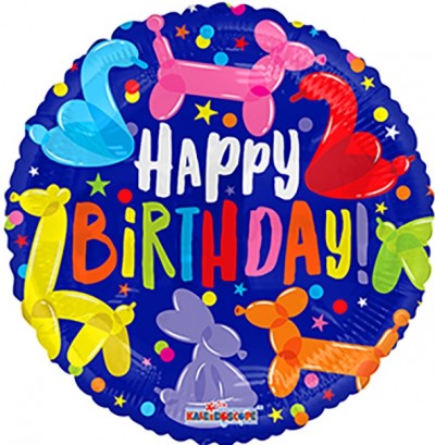  18" SP: PR Birthday Animal Balloons GB