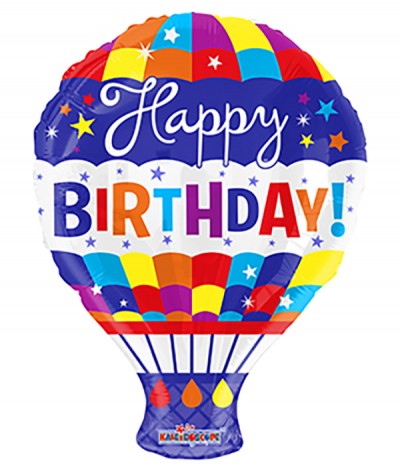  18" SP: PR Birthday Hot Air Balloon Shape