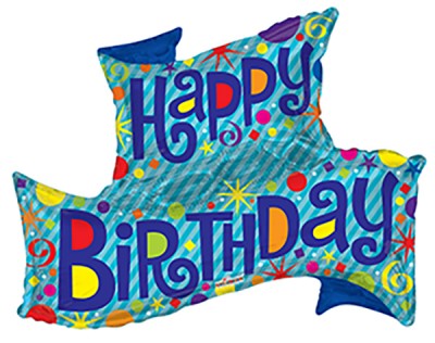  36" SP: PR Birthday Banner Shape