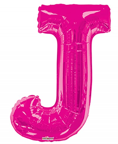  34" SP: Hot Pink Shape Letter J