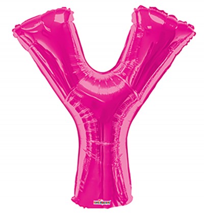  34" SP: Hot Pink Shape Letter Y