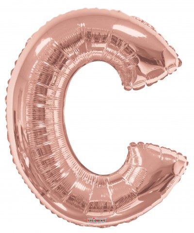  34" SP: Rose Gold Shape Letter C