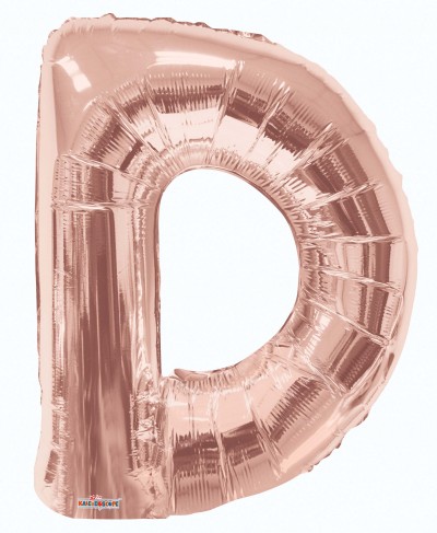  34" SP: Rose Gold Shape Letter D