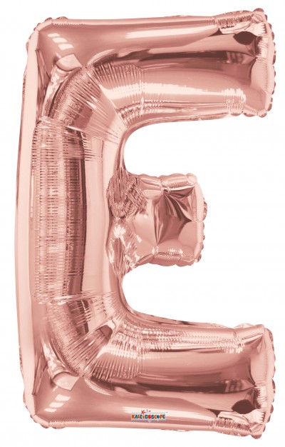  34" SP: Rose Gold Shape Letter E