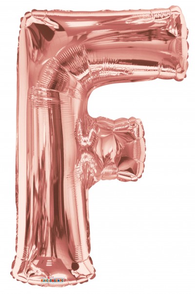  34" SP: Rose Gold Shape Letter F