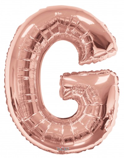  34" SP: Rose Gold Shape Letter G