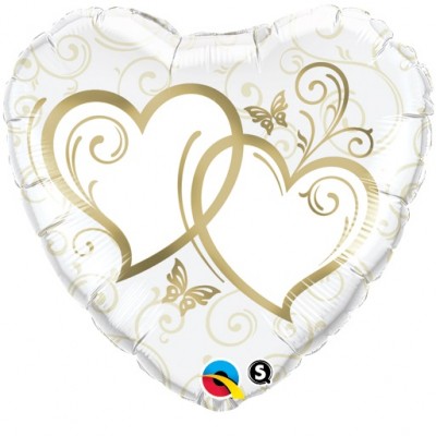 18" Entwined Hearts Gold