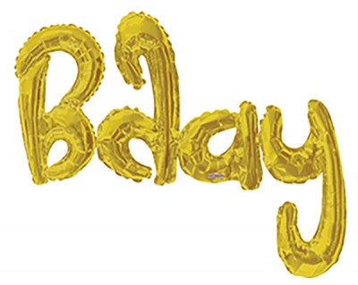 78" Assortment Gold Bday Script