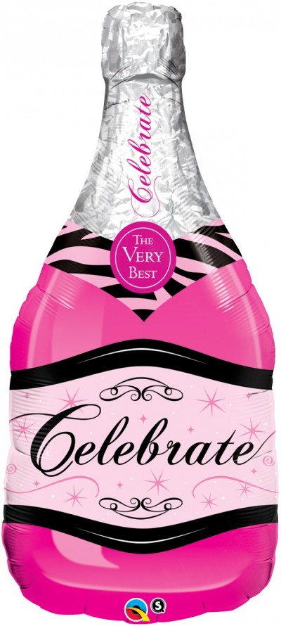 39" Celebrate Pink Bubbly Wine