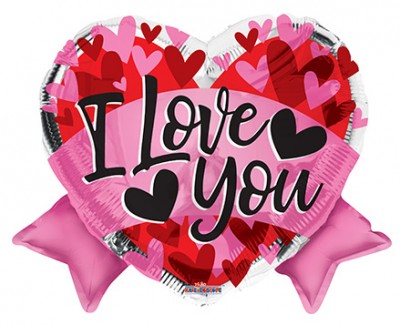  14" Love Heart With Banner Shape