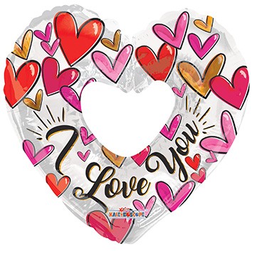  36" SP: PR Trendy Hearts Shape