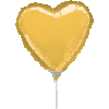 Flat: 04" Gold Heart