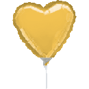 Flat: 09" Gold Heart