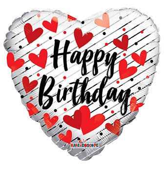  9" PR Birthday Love Hearts