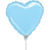 Flat: 04" Pastel Blue Heart