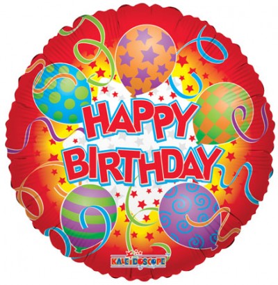 18" SP: Birthday Printed Balloons