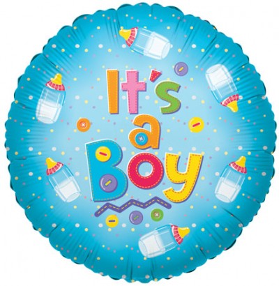 18" SP: SV It's A Boy Baby Bottle