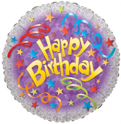 36" SP: Birthday Streamers Round