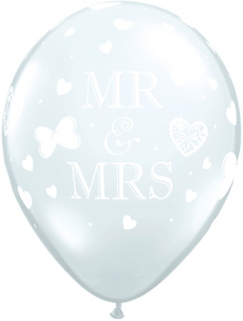 11"Mr. & Mrs. Diamond Clear (50ct)