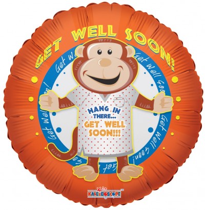  09" PR Get Well Monkey