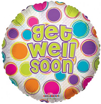 18" SP: Get Well Dots Clear View