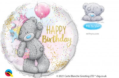 18" Tatty Teddy Bday Balloons (pkgd)