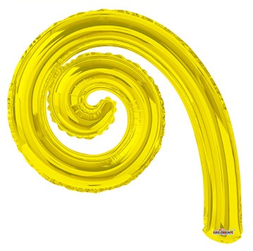 AirFilled 14" SC Kurly Spiral Yellow