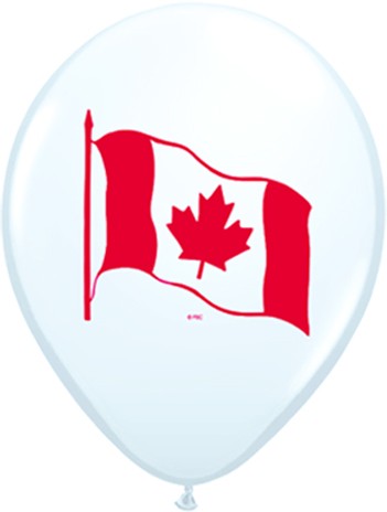 11" Canada Flag White (50ct)