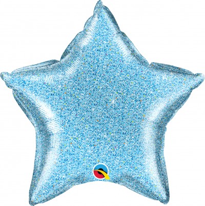 20" Glittergraphic Blue Star (Pkgd)