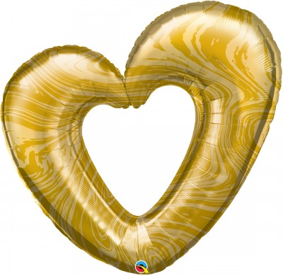 Shape: 42" Open Marble Heart Gold (pkdg)