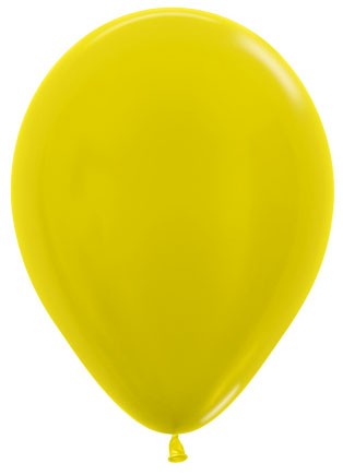 11" Metallic Yellow Round (50pcs)