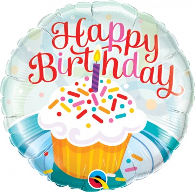 18" Birthday Cupcake & Sprinkles
