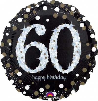 Standard Holographic Sparkling Birthday 60