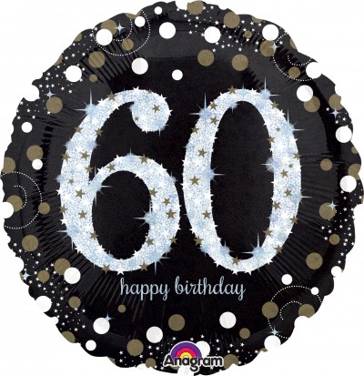 Jumbo Holographic Sparkling Birthday 60