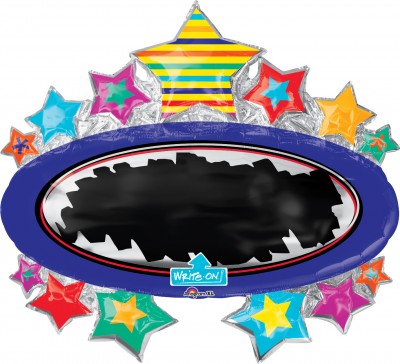 SuperShape Write-On Bright Star Black Board Marquee