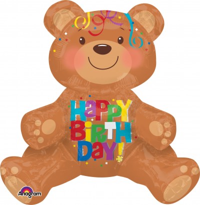 Multi-Balloon Happy Birthday Bear