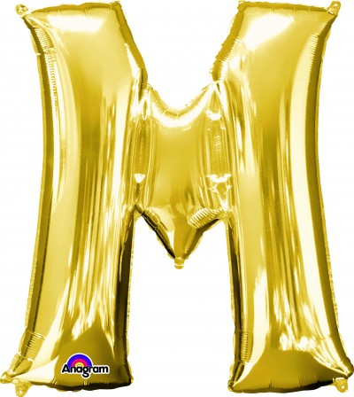 Anagram SuperShape Letter "M" Gold