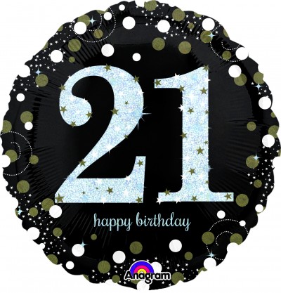 Standard Holographic Sparkling Birthday 21