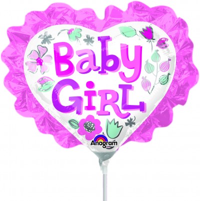MiniShape Baby Girl Heart Floral with Ruffle
