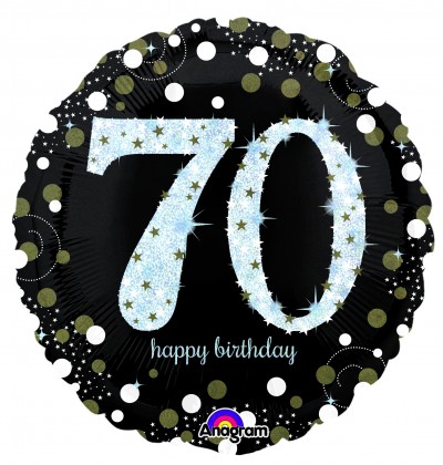 Standard Holographic Sparkling Birthday 70