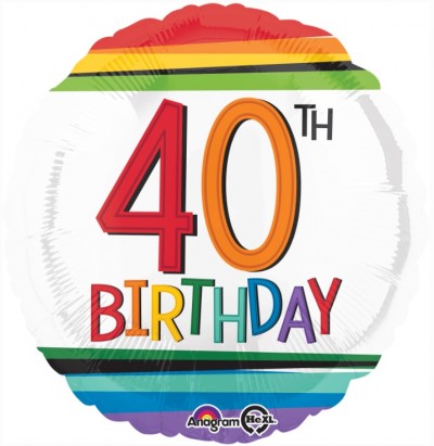 Standard Rainbow Birthday 40