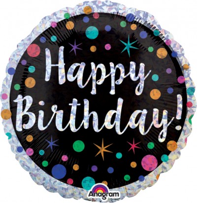 Standard Holographic Polka Dot Bday